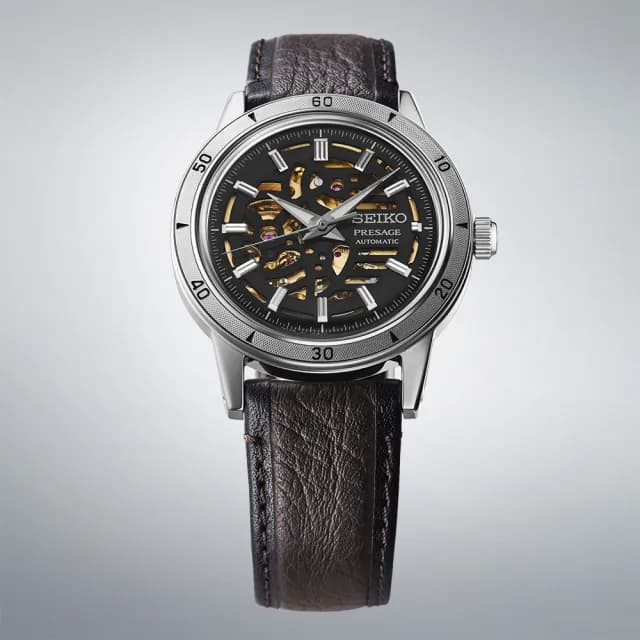 【SEIKO 精工】PRESAGE系列 復古風 重機 鏤空機械腕錶 父親節 禮物  送禮 推薦(SSA461J1/4R72-00C0J)