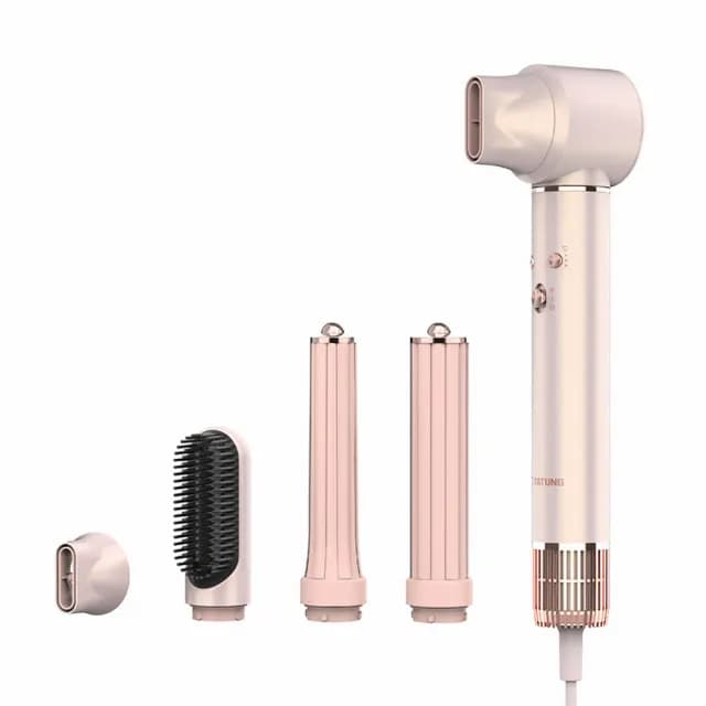 【TATUNG 大同】5合1造型吹風機-櫻花粉(THD-M1324SK)