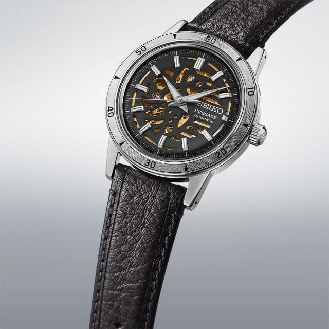 【SEIKO 精工】PRESAGE系列 Style60’s 復古風 重機引擎 機械腕錶 母親節 禮物 推薦(SSA461J1/4R72-00C0J)