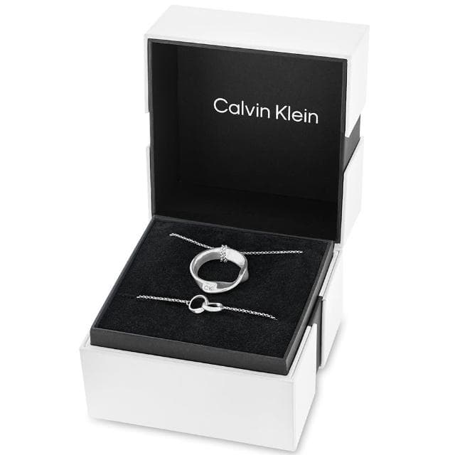 【Calvin Klein 凱文克萊】CK推薦 項鍊手鍊套組 母親節 送禮 禮物(35700013)