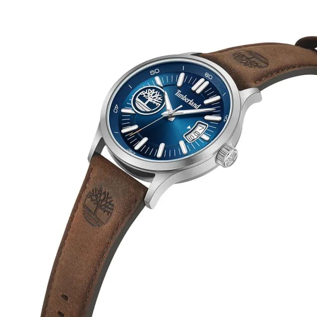 【Timberland】天柏嵐 Trumbull 日期大樹手錶-藍/45mm 禮物 送禮 推薦(TDWGB0041005)