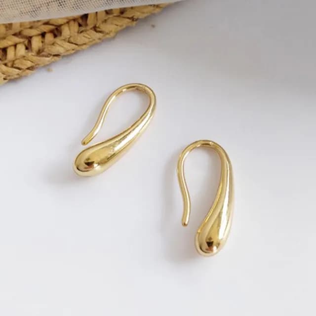 【LEEHER】水滴耳環/耳環/耳環女/925/純銀耳環/耳飾/韓國飾品/耳勾/個性耳環/正韓耳環/金