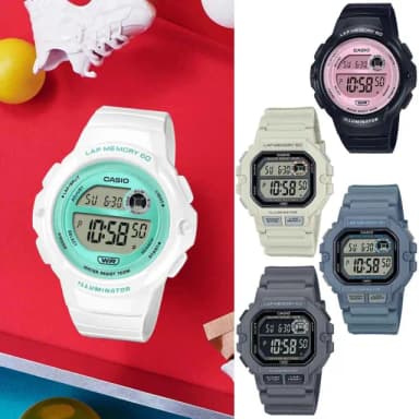 【CASIO 卡西歐】60圈記憶運動電子錶-5款可選(LWS-1200H-1A2/LWS-1200H-7A3/WS-1400H-2A)