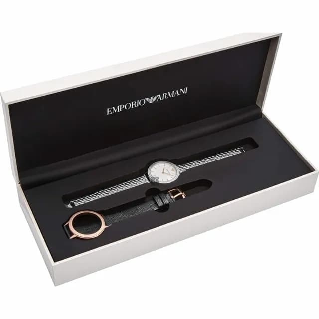 【EMPORIO ARMANI】亞曼尼 女仕手錶 套錶組-32mm 禮物 送禮 推薦(AR80020)