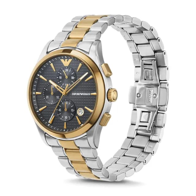 【EMPORIO ARMANI】亞曼尼 紳男計時手錶-43mm 禮物 送禮 推薦(AR11527)