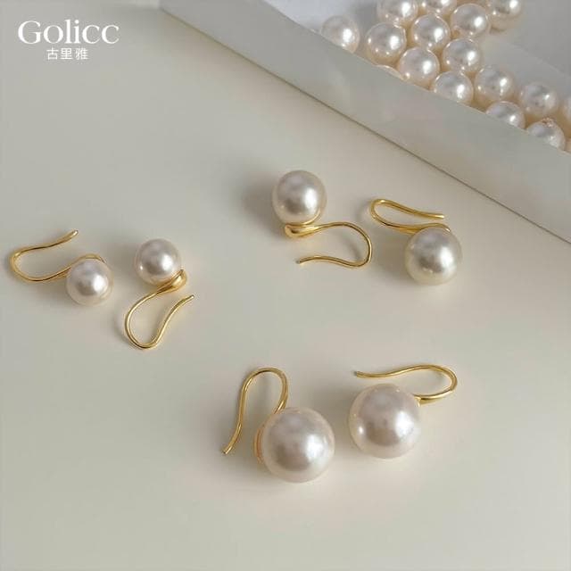 【Golicc】耳環 法式輕奢 珍珠復古氣質(618 七夕 情人節 生日 飾品 耳釘 耳飾 耳墜 禮物)