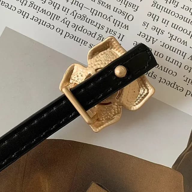 【KT DADA】真皮皮帶 牛皮皮帶 洋裝皮帶 精品皮帶 毛衣皮帶 皮帶 腰帶 褲帶 細腰帶 高質感 禮物