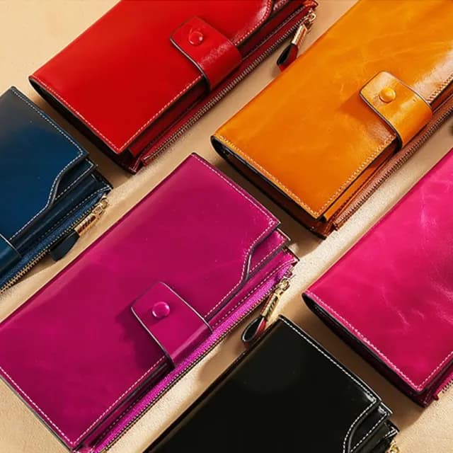 【MoonDy】雙11 皮夾 長夾 長款錢包 對折皮夾 女士錢包 防盜刷錢包 多卡位錢包 皮夾