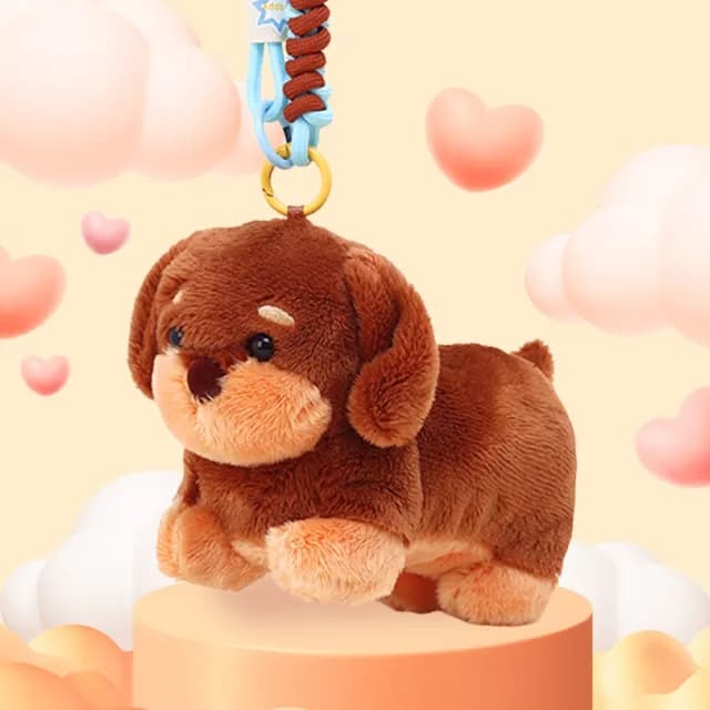 【栗子洋行】臘腸狗玩偶吊飾耳機包零錢包包吊飾鑰匙圈臘腸犬狗吊飾情人節禮物生日聖誕交換禮物