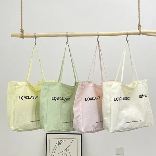 【LEEHER】購物袋/帆布袋/肩背包/托特包/小眾包/大容量包包/通勤單肩包/禮物/a4包/黃色帆布包/