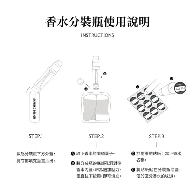 【SHARECO】旅行香水分裝瓶(3入組)