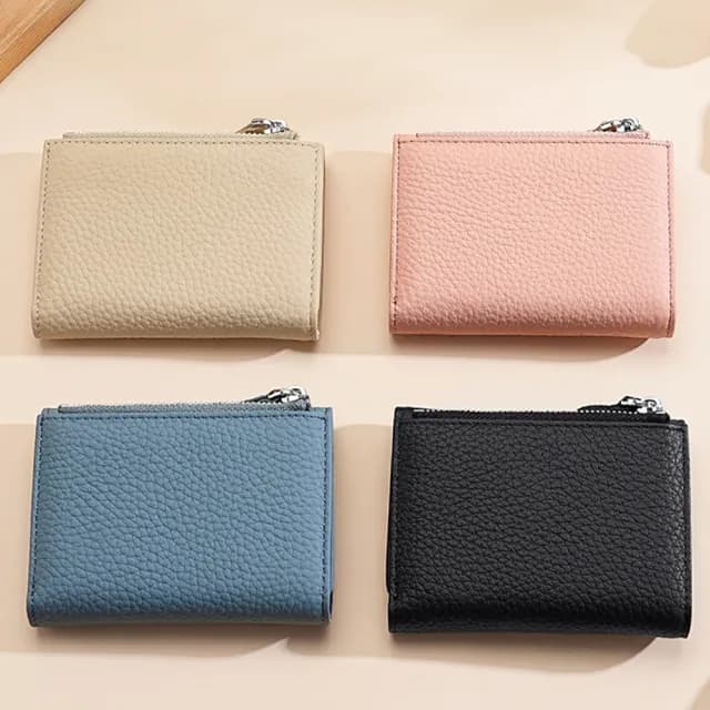 【MoonDy】雙11 短夾 女錢包 錢包 三折錢包 信用卡包 卡夾 日式錢包 防盜錢包 拉鍊零