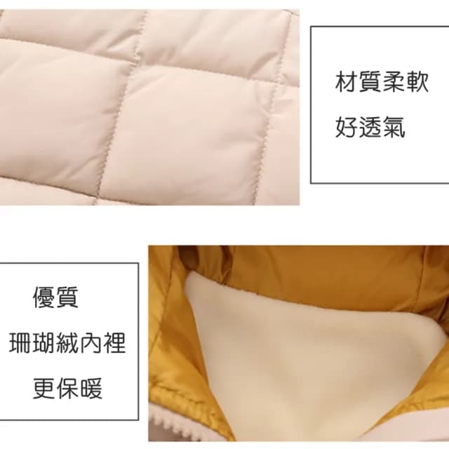 【橘魔法】兒童菱格連帽鋪棉外套(厚外套 長袖外套 連帽外套 中性款 羽絨外套 保暖 中性款 女童 男童 童裝)
