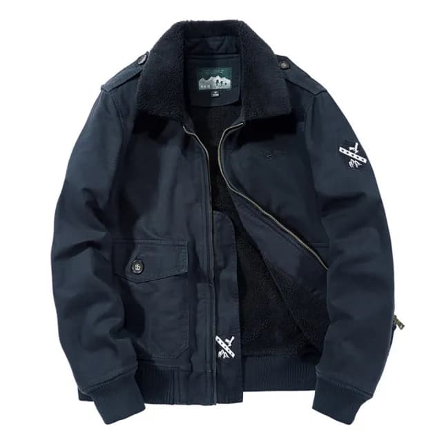 【巴黎精品】父親節禮物 軍裝外套G1海軍飛行夾克(冬季復古工裝古著厚款加絨男夾克3色a1fa33)