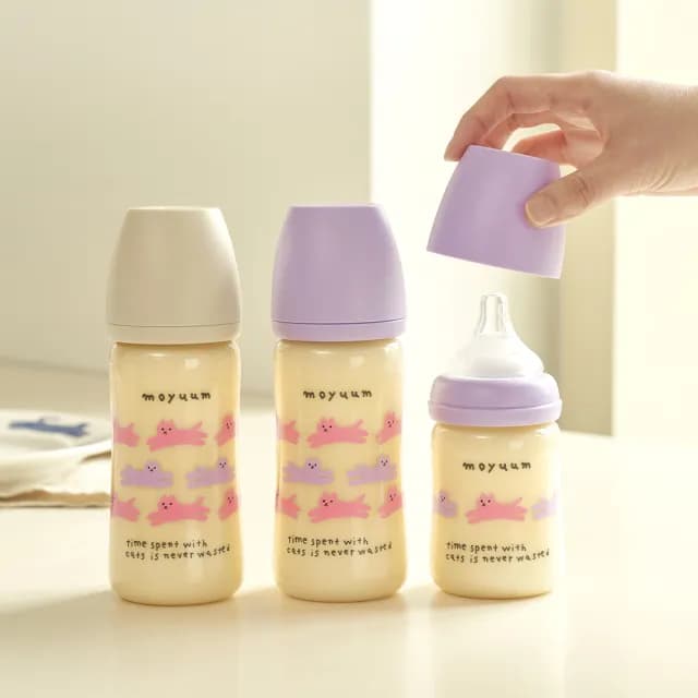 【MOYUUM】韓國 PPSU 設計款 寬口奶瓶 170ml(多款可選)