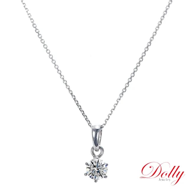 【DOLLY】0.30克拉 天然鑽石完美車工14K金鎖骨鍊-040(母親節 長輩送禮 交換禮物首選)