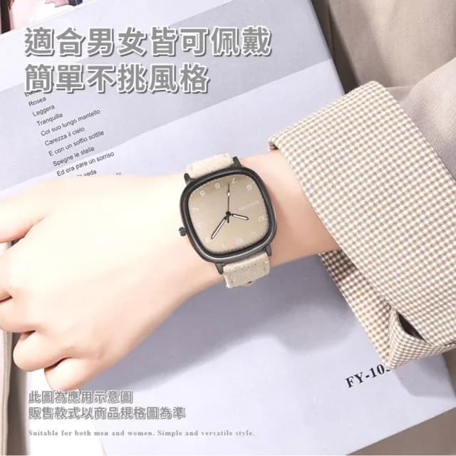 【通用手錶】反絨皮帶石英錶(休閒錶 兒童錶 女錶 考場 男錶 數字錶 腕錶 商務錶 男士 女士)