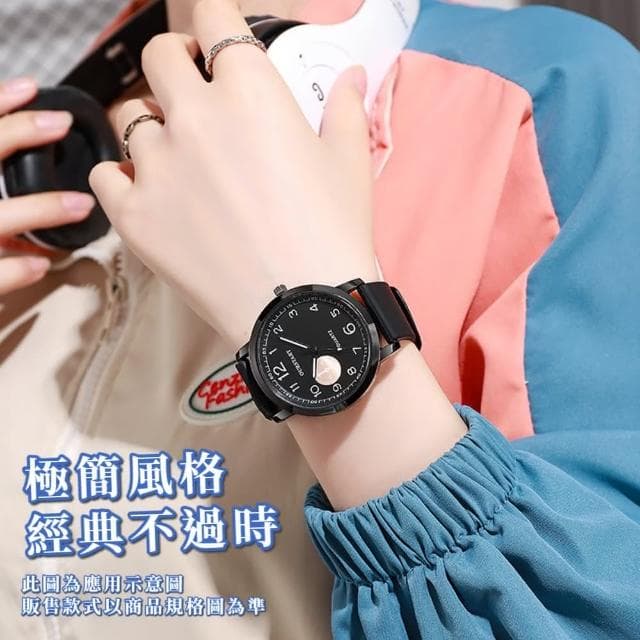 【質感耐看】百搭矽膠錶帶石英錶(手錶 休閒錶 兒童錶 女錶 考場 男錶 數字錶 腕錶 商務錶)