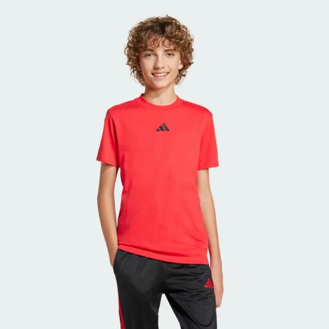 【adidas 愛迪達】ESSENTIALS 短袖上衣 T恤 童裝 JE1372