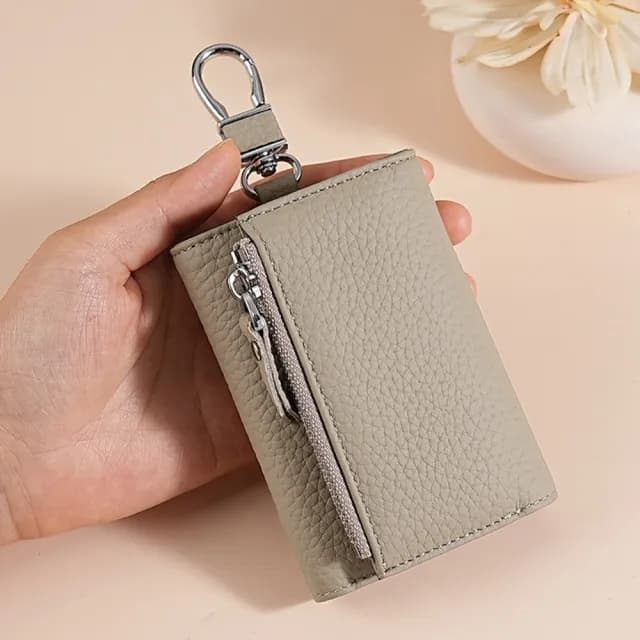 【MoonDy】雙11 皮夾 鑰匙包 多功能錢包 鑰匙套 女士錢包 真皮鑰匙包 真皮短夾 牛皮短錢包 鑰匙