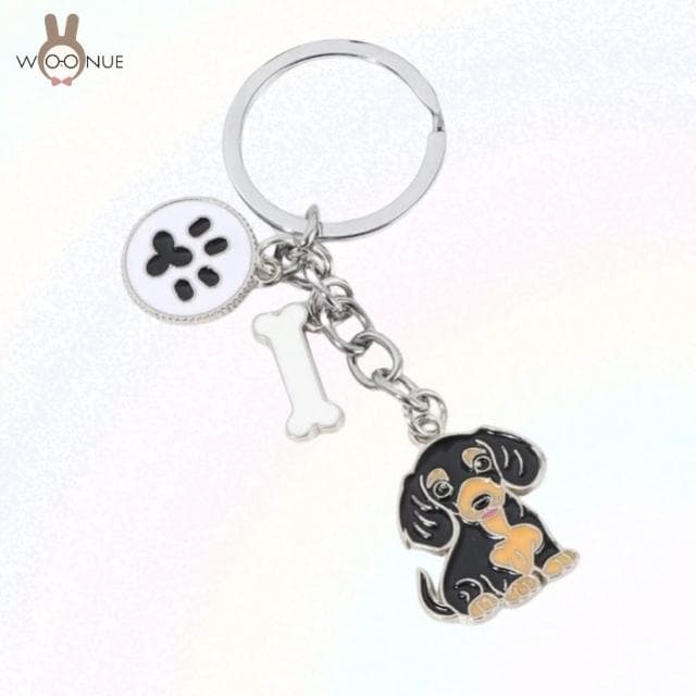 【WOONUE】1入高品質臘腸狗動物鑰匙圈扣(兒童情人節朋友愛狗婚禮小物 生日禮物)