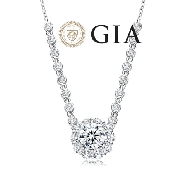 【鉅曜】GIA 1克拉 鑽石星辰 18K金滿鑽項鍊(培育鑽石)