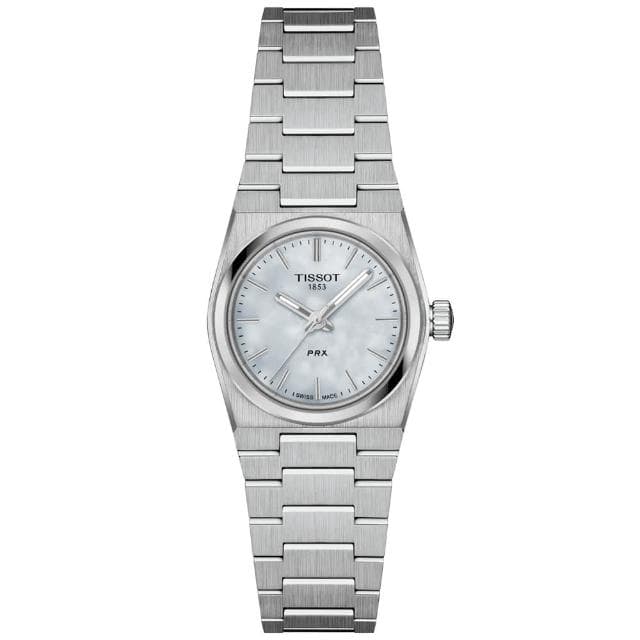 【TISSOT 天梭】PRX系列 1970復刻 復古珍珠貝腕錶 母親節 禮物 推薦(T1370101111100)