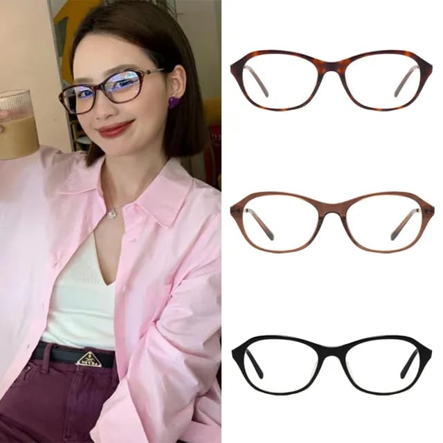 【MoonDy】情人節禮物 眼鏡框 眼鏡架 眼鏡女 素顏眼鏡 黑框眼鏡 粗框眼鏡 老錢風 ins 貓眼眼鏡 生日禮物 復