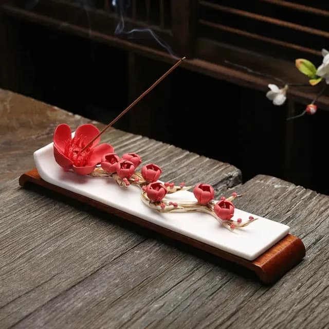【A&R】招財開運 梅花梅花幾月開香插香薰爐(祈福 招人氣 淨化除穢 臥室用香 禮物 香爐)