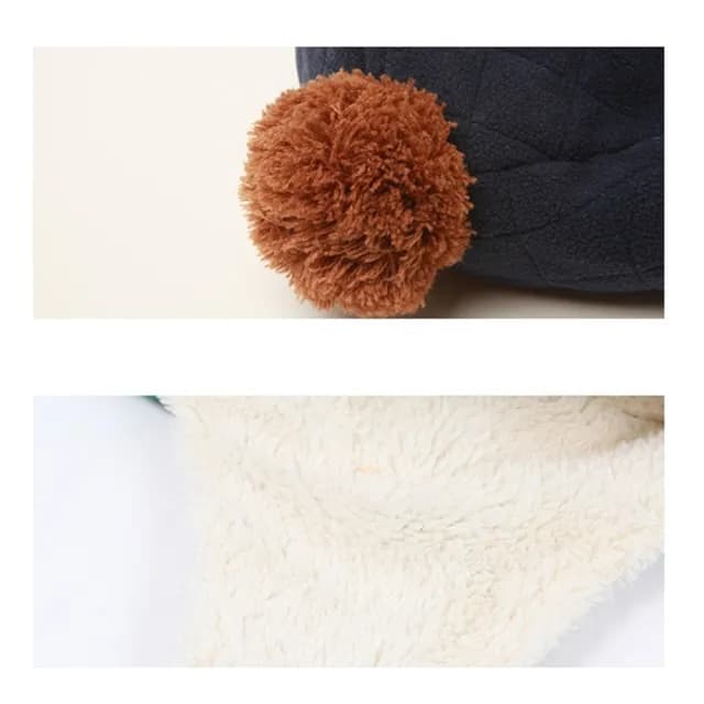 【橘魔法】菱格刺繡護耳帽(帽子 防風帽 配件 聖誕節 保暖 滑雪 中性款 男童 女童 兒童 童裝)