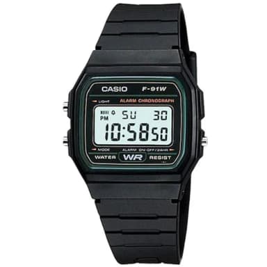 【CASIO 卡西歐】F-91W-3 超薄LED照明電子錶(時尚潮流 錶徑約3.52公分)