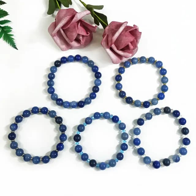 【德山珠寶】特價5A級8mm藍東陵玉造型手鍊(送禮/情人節生日禮物飾品母親節水晶手鍊CE476)