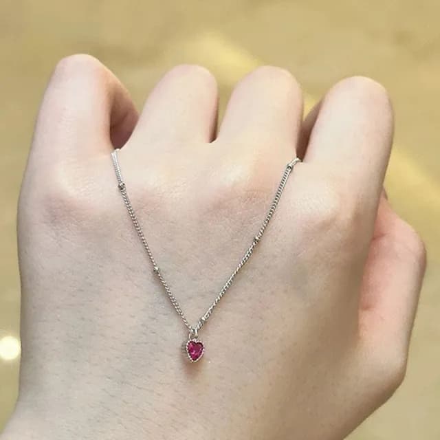【LEESA】情人節禮物 送女生\項鍊\吊飾\鎖骨鏈\925\純銀項鍊\女生飾品\吊墜\小眾設計\個性項鍊\韓國飾品\愛