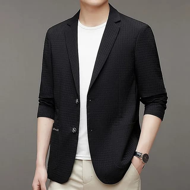 【米蘭精品】現貨秒發 西裝外套休閒西服(夏季輕薄西服純色男外套父親節禮物4色74eb2)