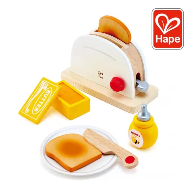 【德國Hape】烤吐司麵包機(木製玩具/木頭玩具/彌月禮/生日禮)