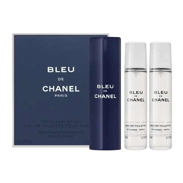 【CHANEL 香奈兒】BLEU 藍色男性隨身淡香水 20ml*3入(國際航空版)