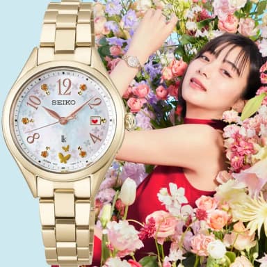 【SEIKO 精工】LUKIA 花藝聯名 30周年限量 鈦金屬太陽能電波女錶 母親節 禮物 送禮(SSQW094J/1B32-0BM0K)