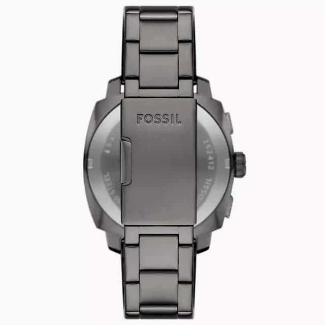 【FOSSIL】Machine 簡約撞色工業風三眼計時手錶-黑x藍/44mm 禮物 送禮 推薦(FS6098)