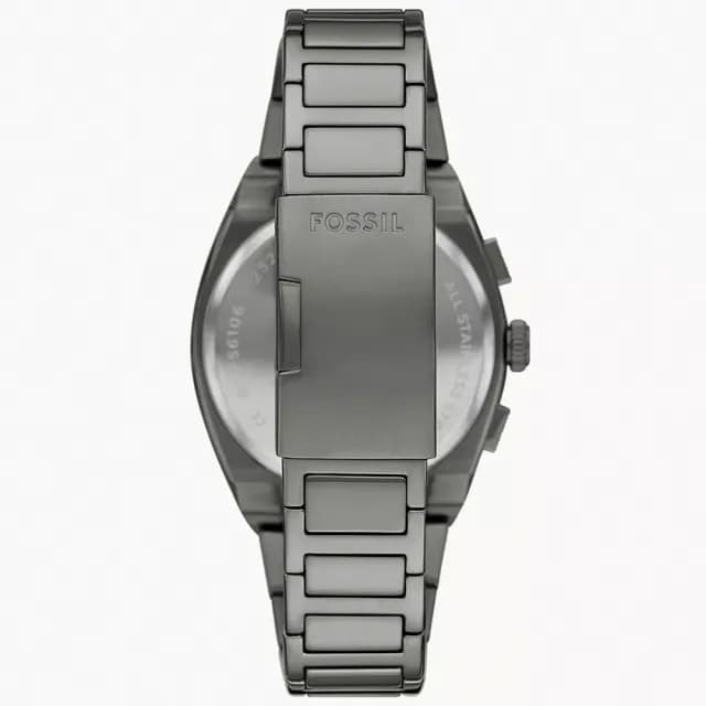 【FOSSIL】Everett 時尚三眼計時手錶-黑/44mm 禮物 送禮 推薦(FS6107)