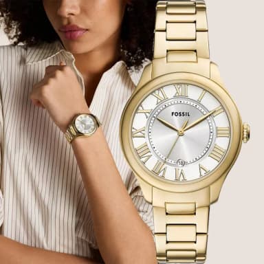【FOSSIL】Raquel 復古羅馬時標大三針女錶-38mm 禮物 送禮 推薦(ES5395)