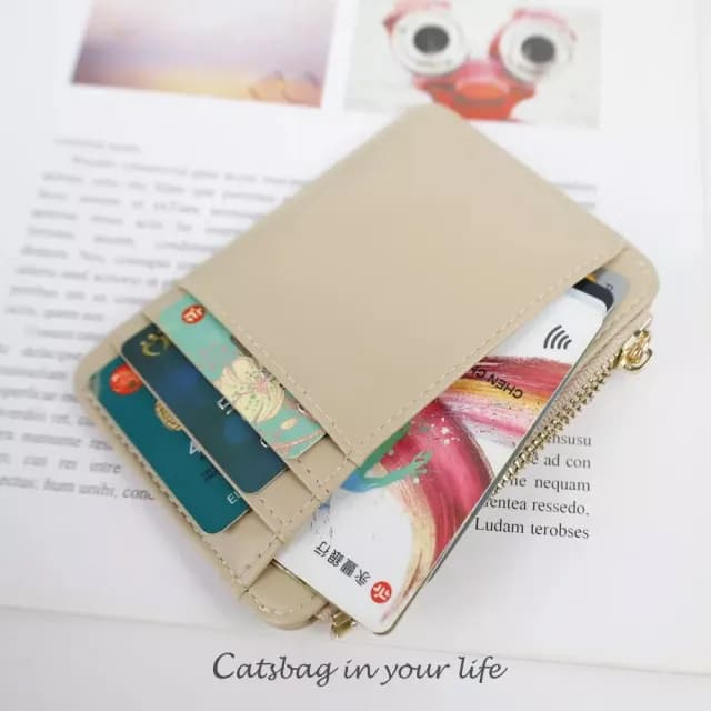 【Catsbag】情人節禮物 輕巧卡片型零錢鑰匙包 鑰匙圈 零錢包 錢包 女生短夾 498