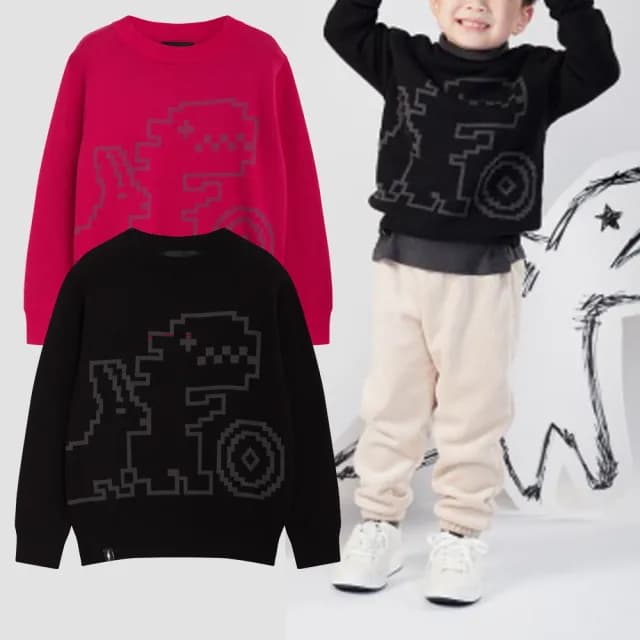 【agnes b.】Sport b. 童裝 Dino恐龍毛衣(多色)