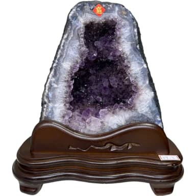 【恬芯晶品】J1精選巴西紫水晶洞新居財位擺設(紫鈦晶晶洞開運招財招貴人開業財位新春禮物)