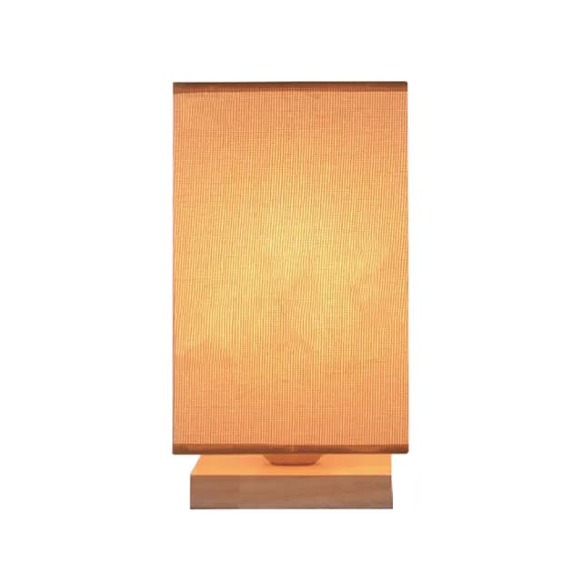 【生活小集】日式床頭燈 麻布方型款 附可調光LED燈泡(BSMI認證 小夜燈 日式燈 交換禮物 裝飾燈 氣氛燈)