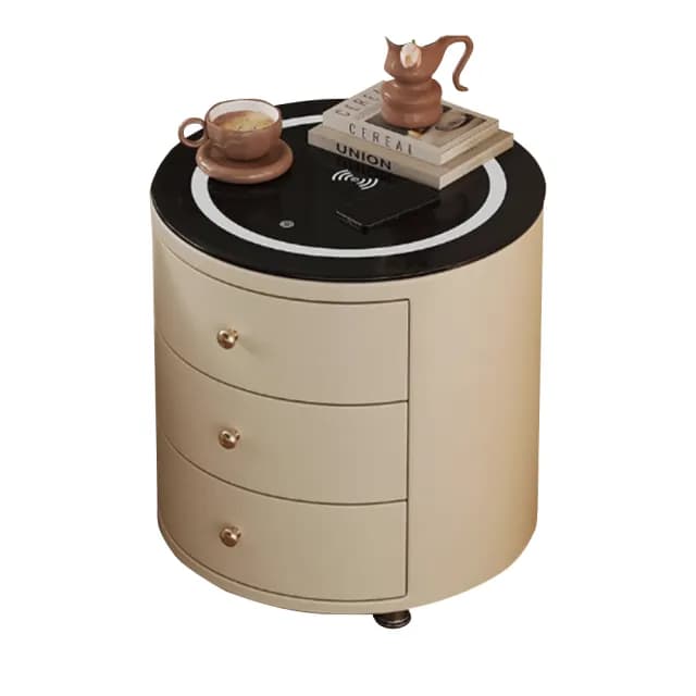 【SongSH】多功能智能實木床頭櫃現代簡約無線充電藍牙音響收納櫃大容量邊櫃(床頭櫃)