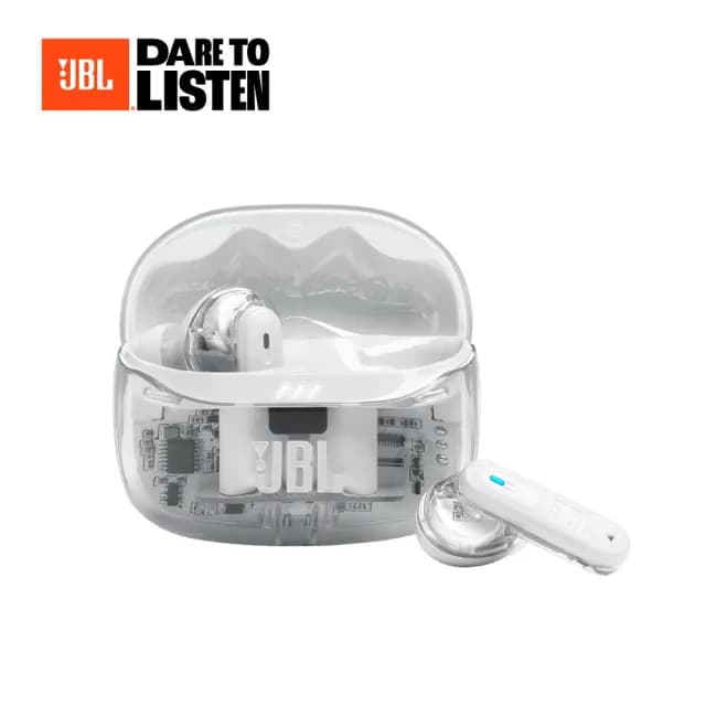 【JBL】Tune Beam 2 Ghost 真無線降噪藍牙耳機(時尚透明款)