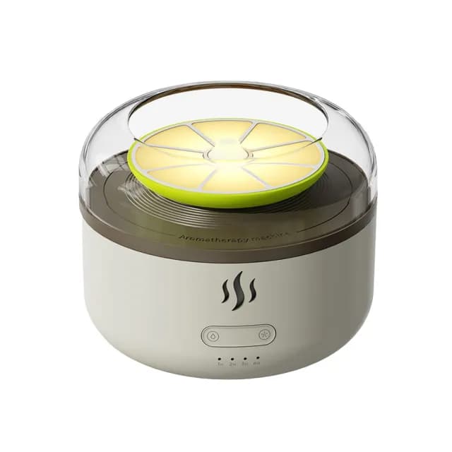 【MUAN】超聲波檸檬香薰機 便攜USB香薰加濕器 納米霧化香薰機 氛圍小夜燈 擴香儀(缺水斷電 可添加精油)