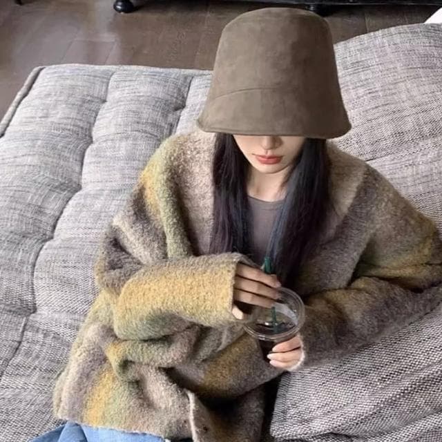 【KT DADA】母親節禮物 盆帽 漁夫帽 水桶帽 包頭帽 防寒帽 顯臉小 麂皮帽 韓系帽子 日系復古 秋冬穿搭 大頭