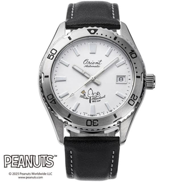 【ORIENT 東方錶】x PEANUTS 史努比75週年紀念 200米防水機械錶 手錶(RA-AC0Q08S 送禮推薦)