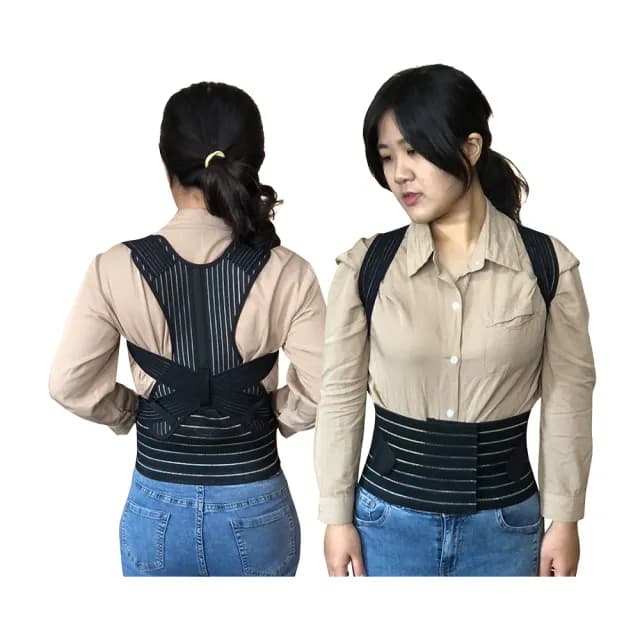 【Qi Mei 齊美】健康鍺能量竹炭挺立護腰背帶1入組-台灣製(磁力貼 運動 護具 父親節禮物)